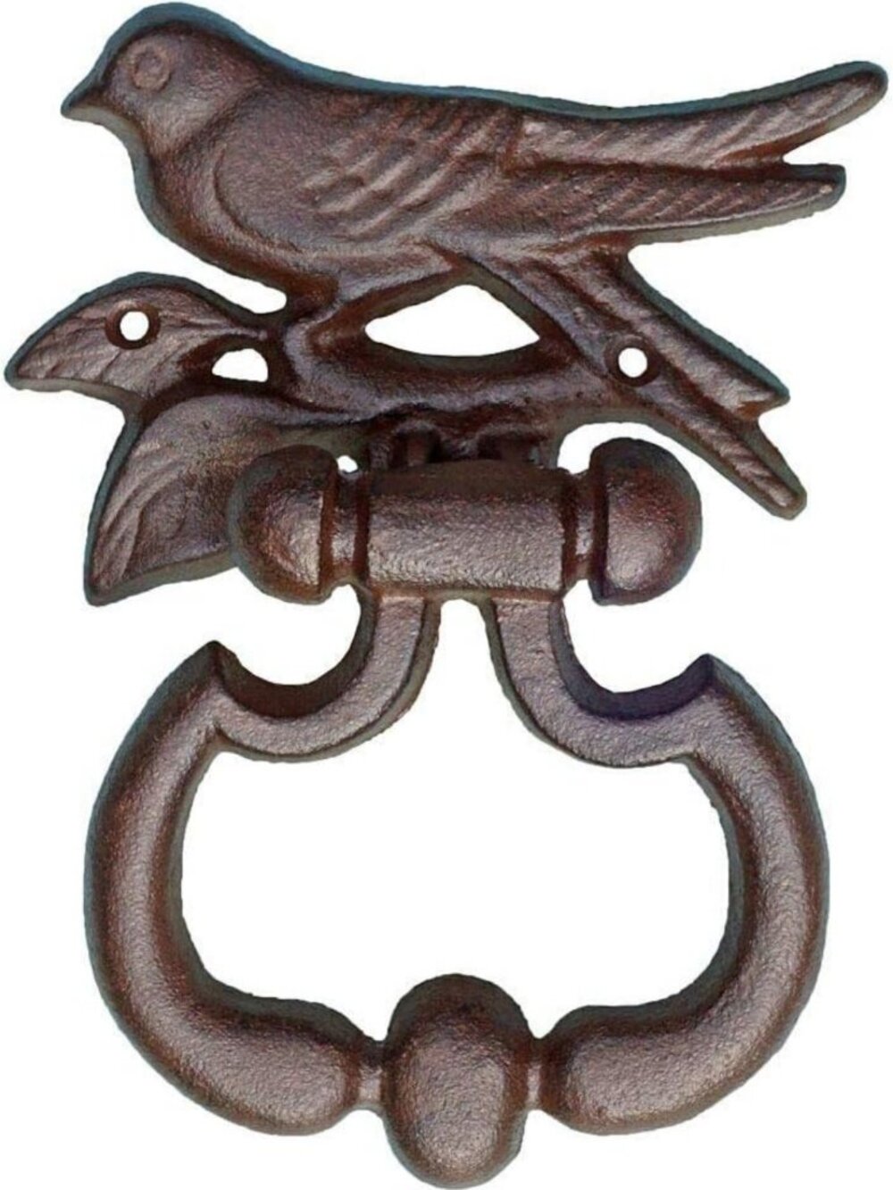 Antique Brown Bird Silhouette Door Knocker - Unique Home Decor Accent